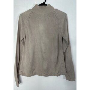 Christian Berard Women’s M Silk Blend Lightweight Long Sleeve Top Ivory